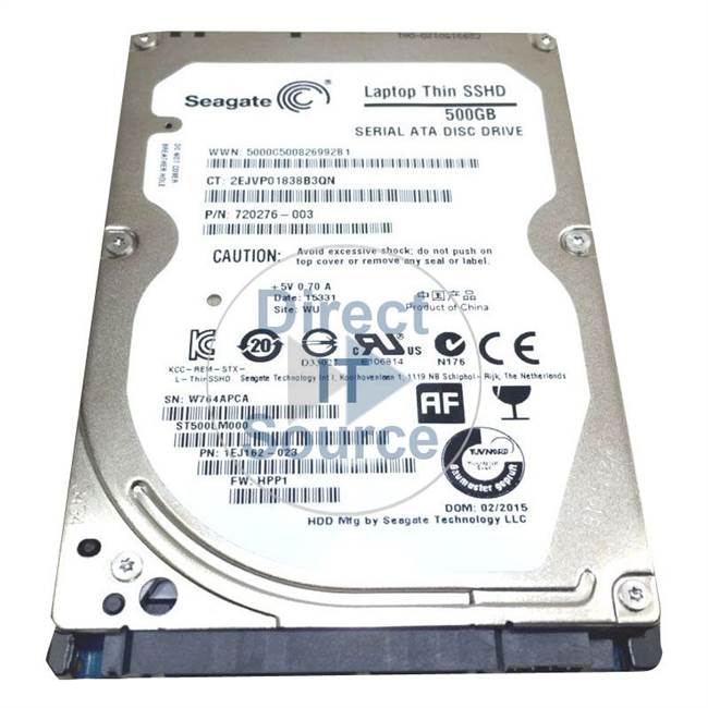 HP 720276-003 - 500GB 5.4K SATA 2.5" 64MB SSD