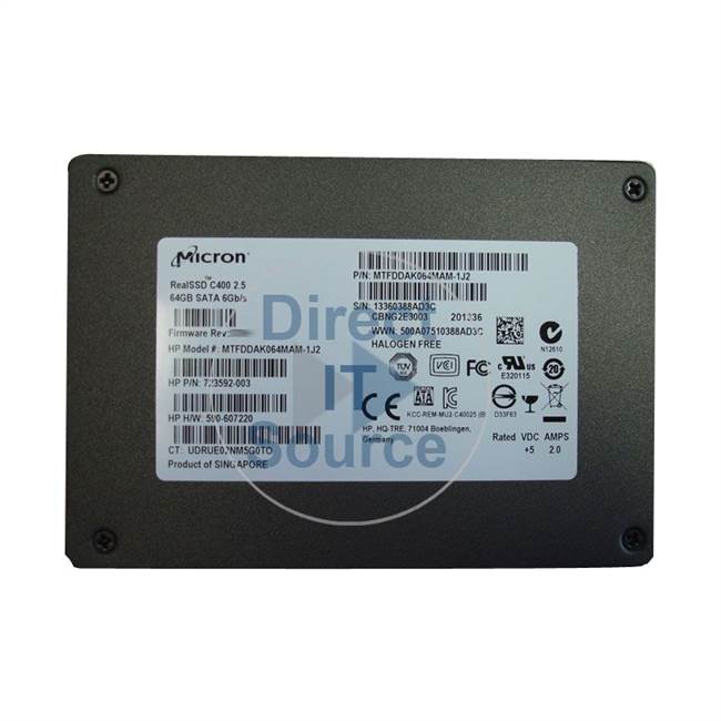 HP 723592-003 - 64GB SATA 2.5" SSD