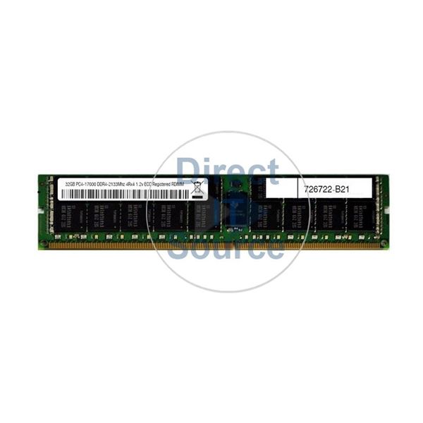 HP 726722-B21 - 32GB DDR4 PC4-17000 ECC Registered 288-Pins Memory