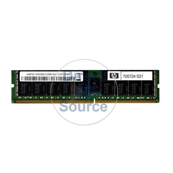 HP 726724-S21 - 64GB DDR4 PC4-17000 ECC Registered 288-Pins Memory