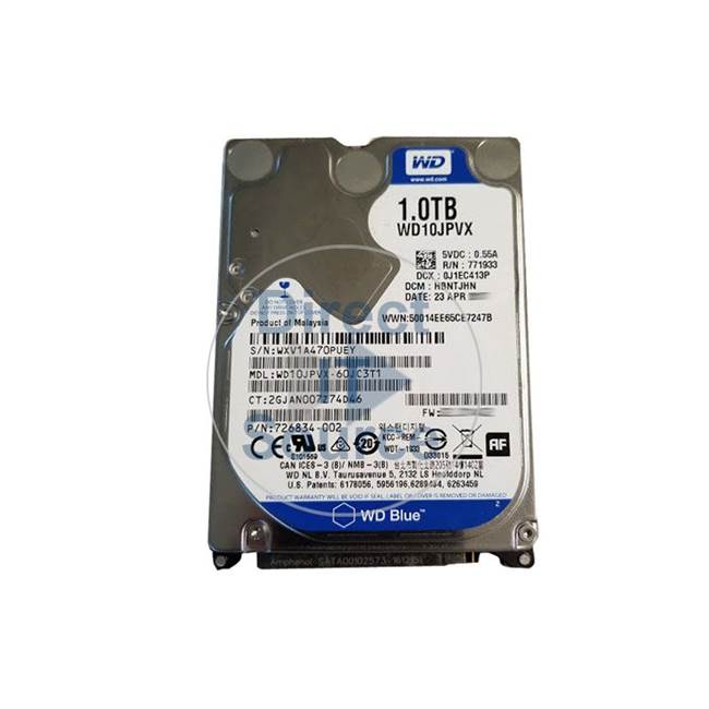 HP 726834-002 - 1TB 5.4K SATA 2.5Inch 8MB Cache Hard Drive