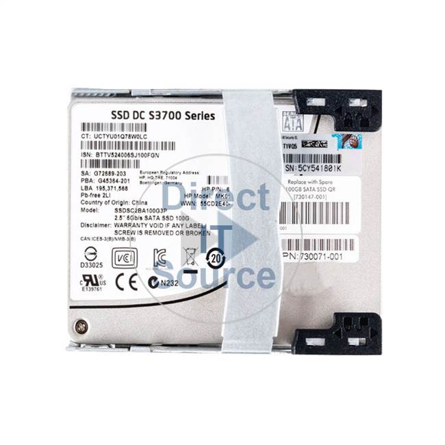HP 730258-001 - 100GB SATA 2.5" SSD