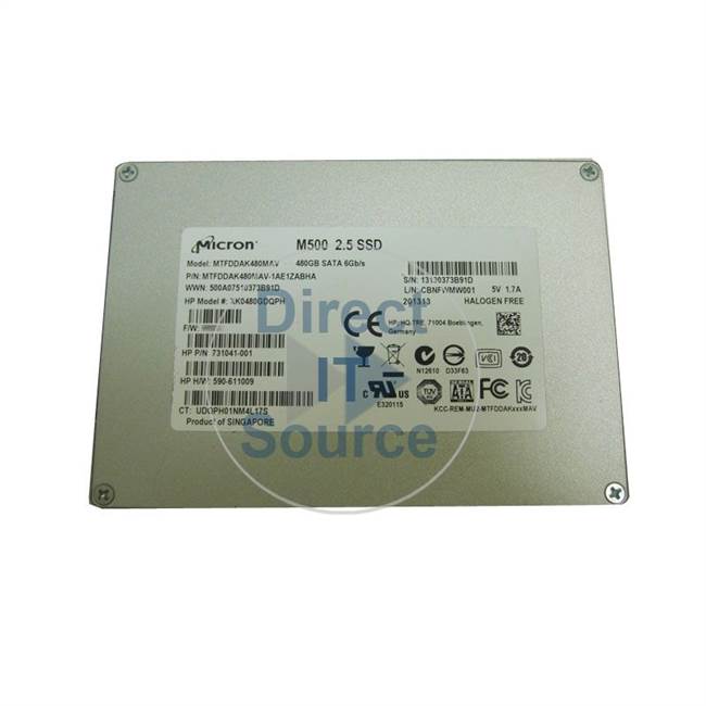 HP 731041-001 - 480GB SATA 2.5" SSD