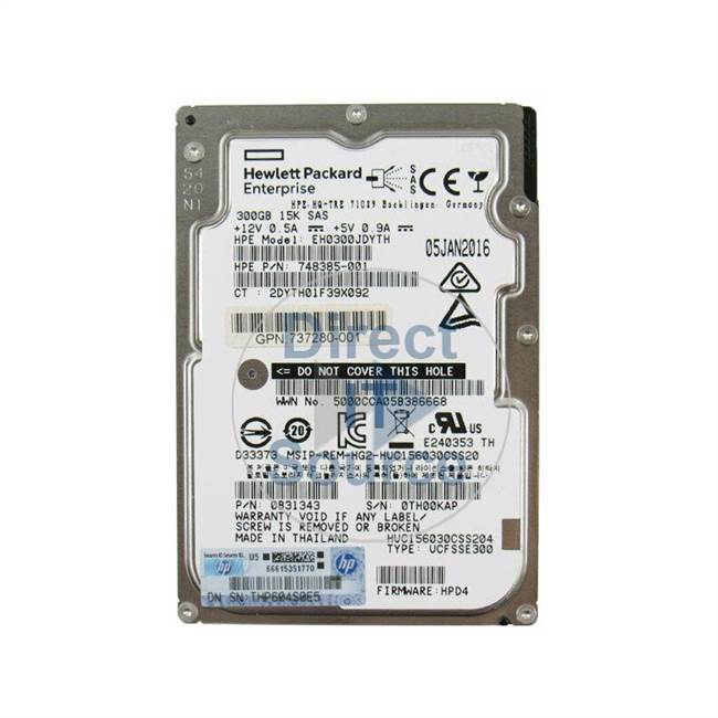 HP 737280-001 - 300GB 15K SAS 2.5" Hard Drive
