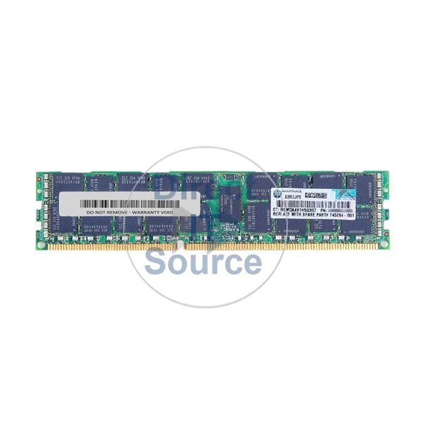HP 745094-001 - 16GB DDR3 PC3-10600 ECC Registered Memory
