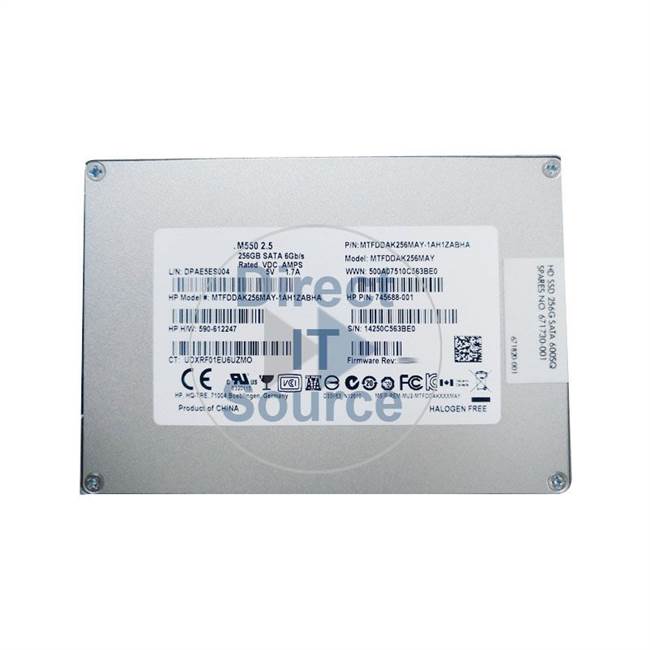 HP 745688-001 - 256GB SATA 2.5" SSD