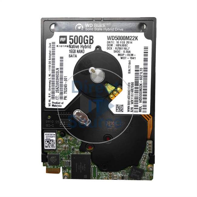 HP 752245-001 - 500GB 5.4K SATA 2.5" SSD