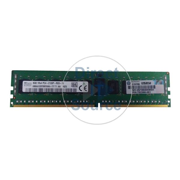 HP 752368-081 - 8GB DDR4 PC4-17000 ECC Registered 288-Pins Memory