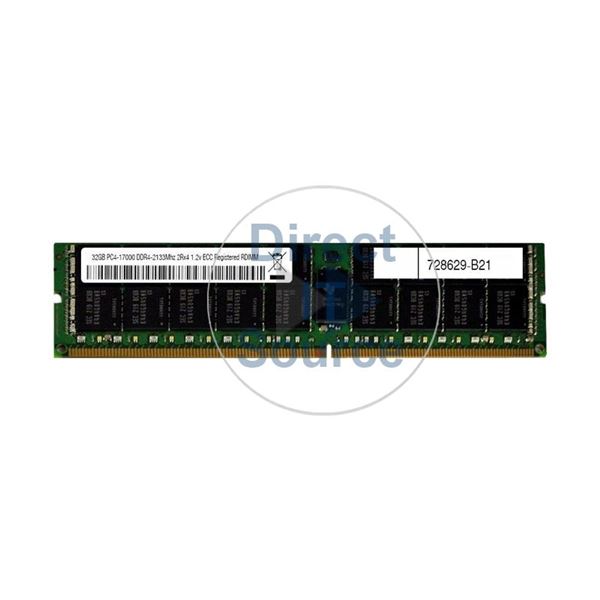 HP 752370-091 - 32GB DDR4 PC4-17000 ECC Registered 288-Pins Memory