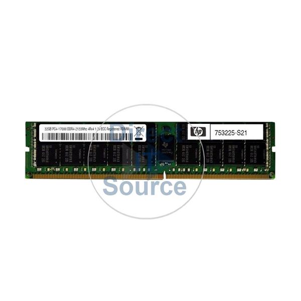 HP 753225-S21 - 32GB DDR4 PC4-17000 ECC Load Reduced 288-Pins Memory