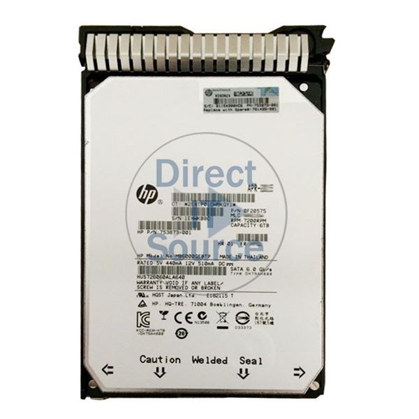 HP 753873-001 - 6TB 7.2K SATA 6.0Gbps 3.5" Hard Drive