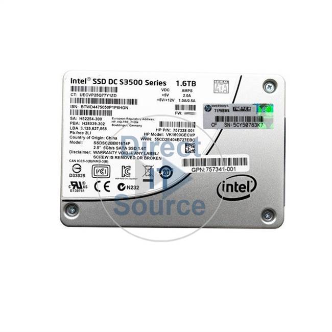 HP 757338-001 - 1.6TB SATA 2.5" SSD