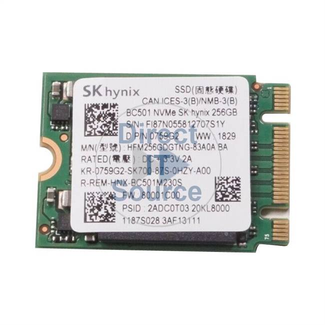 Dell 759G2 - 256GB NVMe SSD