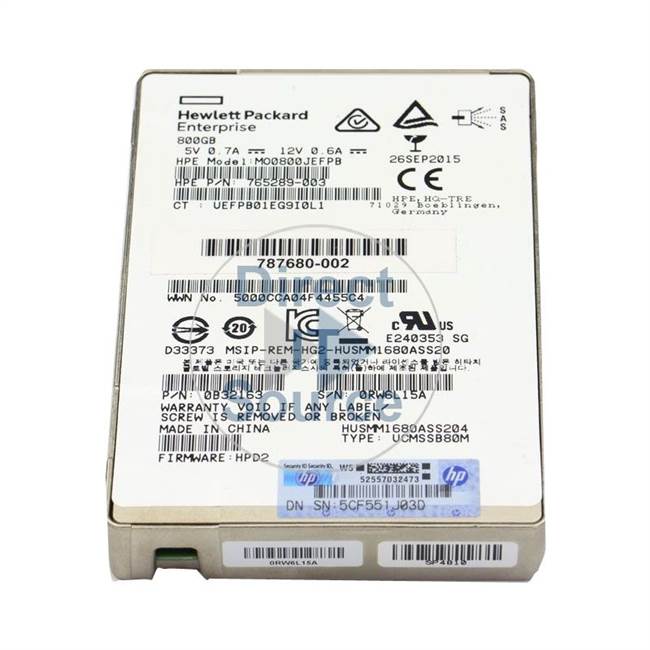 HP 765289-003 - 800GB SAS 2.5" SSD