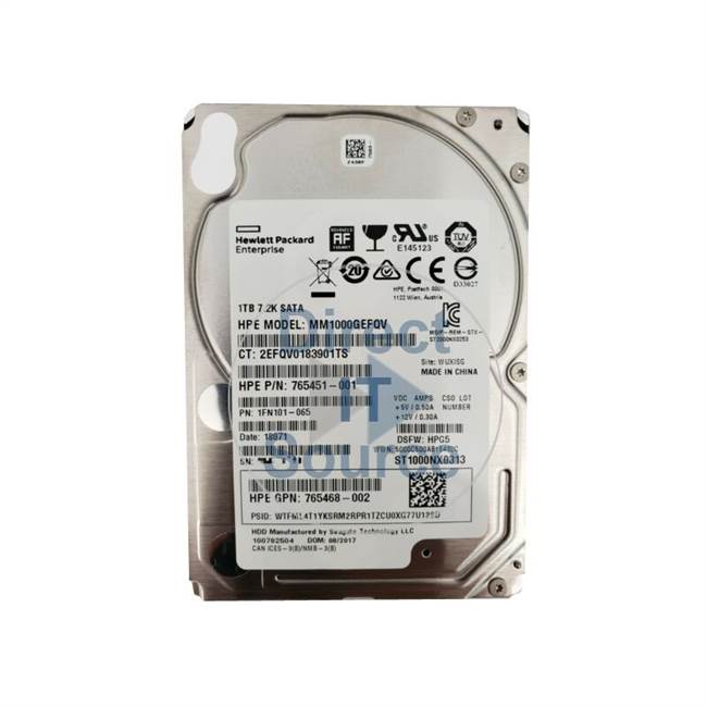 HP 765468-002 - 1TB 7.2K SATA 2.5" Hard Drive