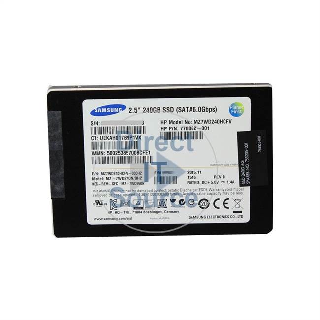 HP 768235-001 - 240GB SATA 6.0Gbps 2.5" SSD