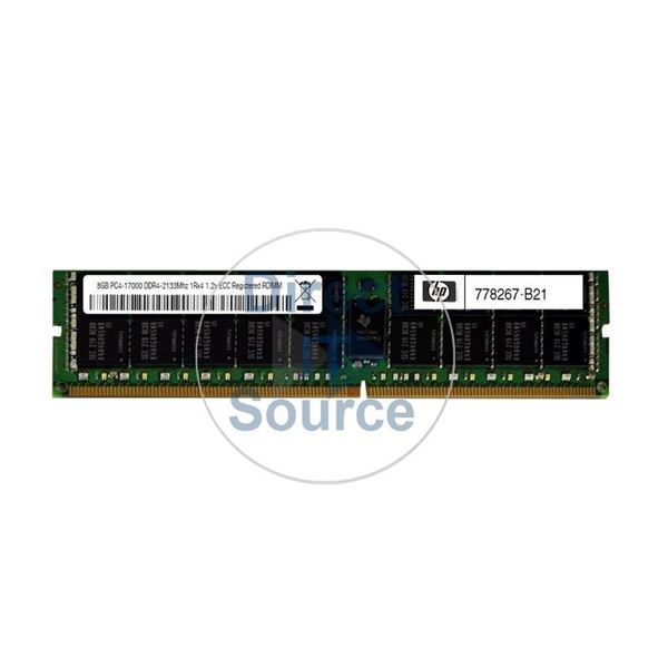 HP 778267-B21 - 8GB DDR4 PC4-17000 ECC Registered 288-Pins Memory