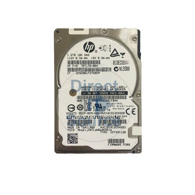HP 787176-004 - 1.2TB 10K SAS 12Gbps 2.5" SSD
