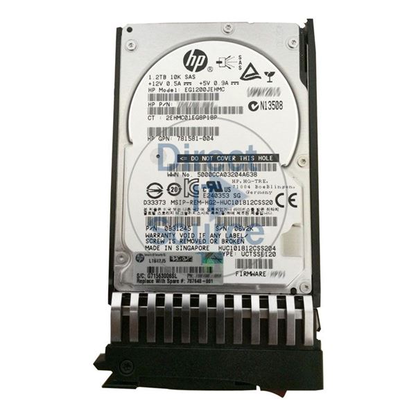 HP 787648-001 - 1.2TB 10K SAS 12.0Gbps 2.5" Hard Drive