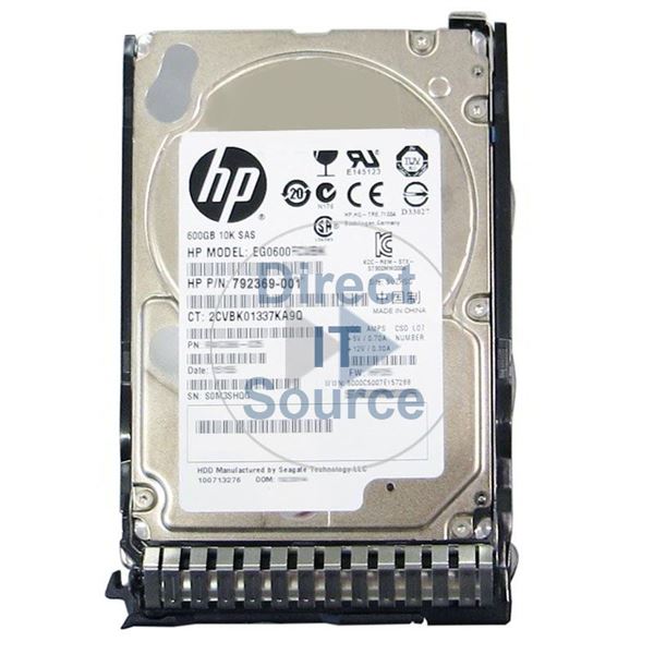 HP 792369-001 - 600GB 10K SAS 2.5" Hard Drive