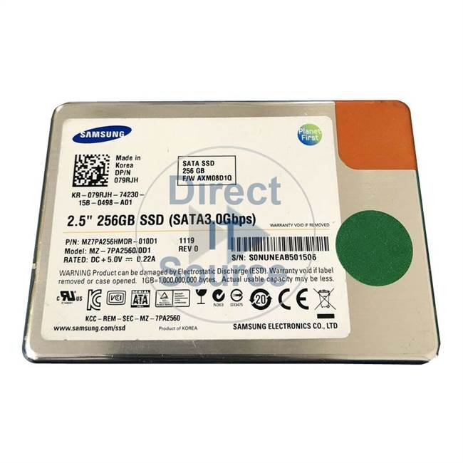 Dell 79RJH - 256GB SATA 3.0Gbps 2.5" SSD