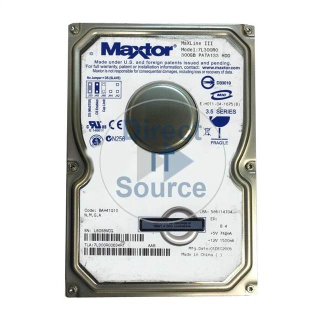 Maxtor 7L300R00634R1 - 300GB 7.2K PATA 3.5" Hard Drive