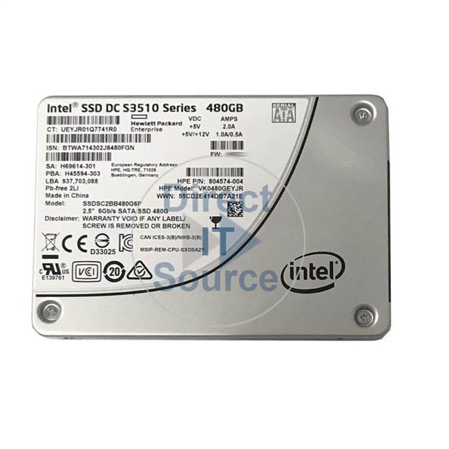 HP 804574-004 - 480GB SATA 6.0Gbps 2.5" SSD