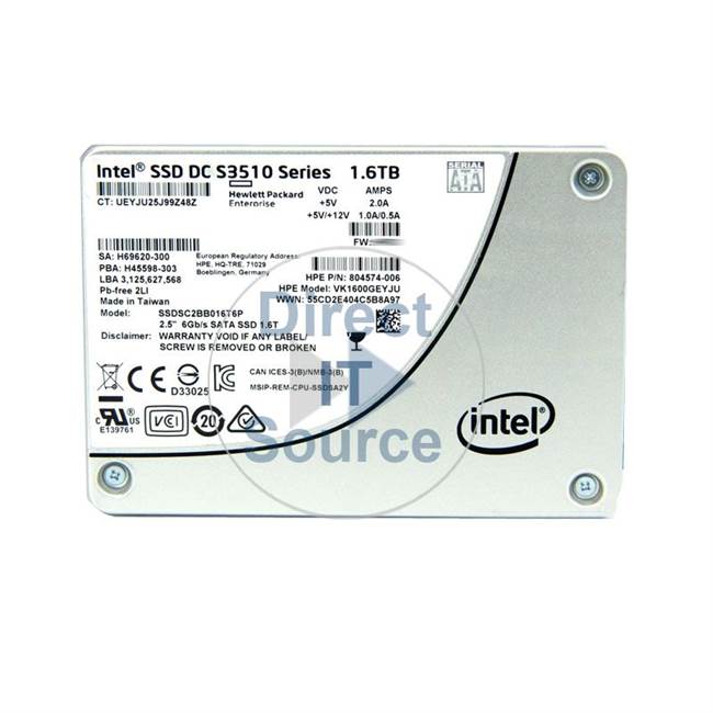 HP 804574-006 - 1.6TB SATA 6.0Gbps 2.5" SSD