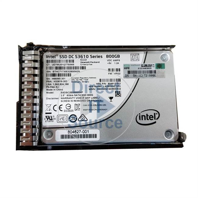 HP 804612-003 - 800GB SATA 6.0Gbps 2.5" SSD