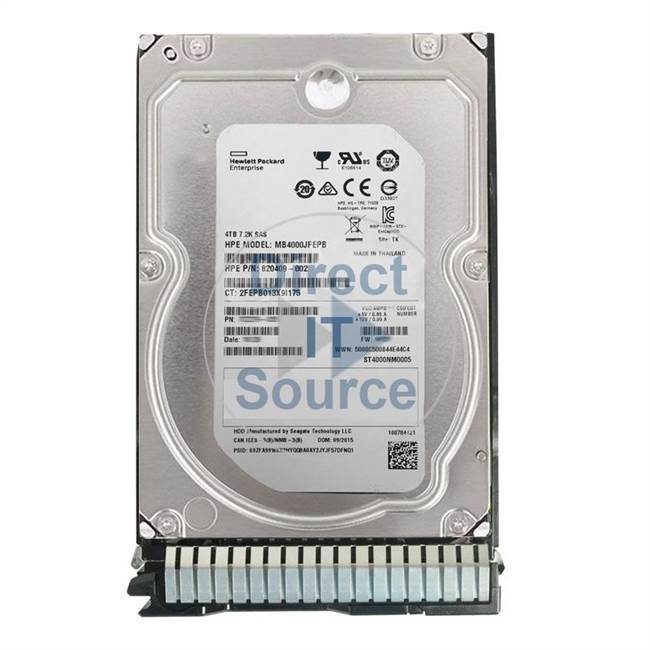 HP 818369-004 - 4TB 7.2K SAS 12.0Gbps 3.5" Hard Drive