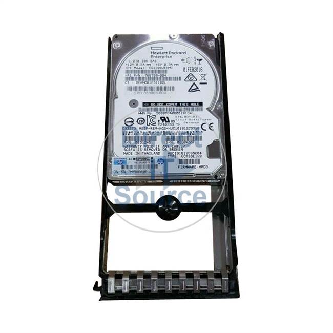 HP 833003-004 - 1.2TB 10K SAS 2.5" Hard Drive