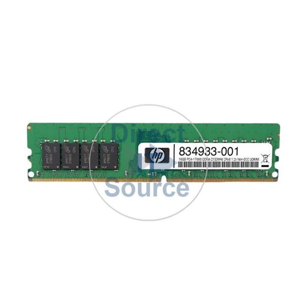 HP 834933-001 - 16GB DDR4 PC4-17000 Non-ECC Unbuffered 288-Pins Memory