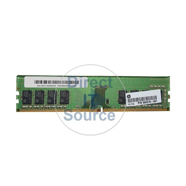 HP 900315-591 - 8GB DDR4 PC4-19200 Non-ECC Unbuffered Memory