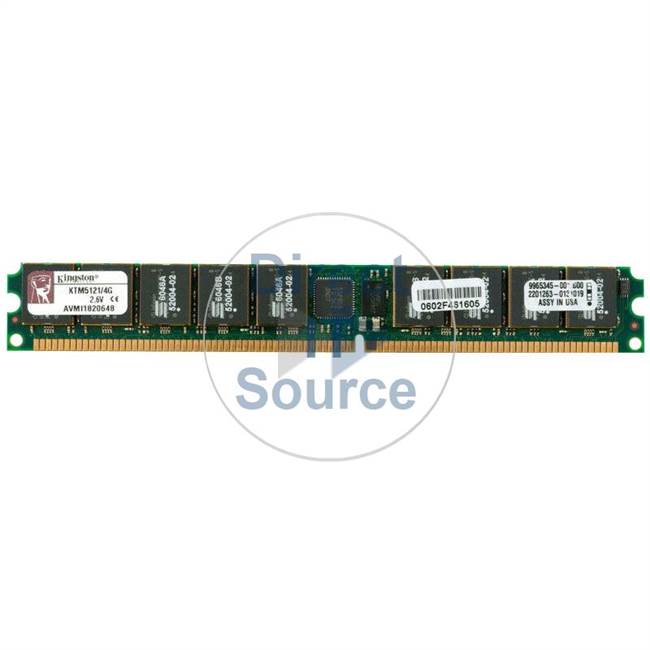 Kingston 9965345-001.B00 - 2GB DDR - VLP PC-3200 ECC Registered 184-Pins Memory