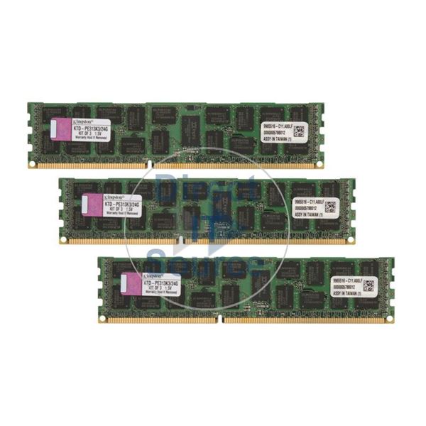 Kingston 9965516-048.A00LF - 24GB 3x8GB DDR3 PC3-10600 ECC Registered 240-Pins Memory