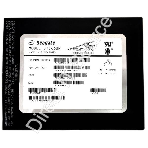 Seagate 9A2002-036 - 545.29MB 4.5K 50-PIN Fast SCSI 3.5" 256KB Cache Hard Drive