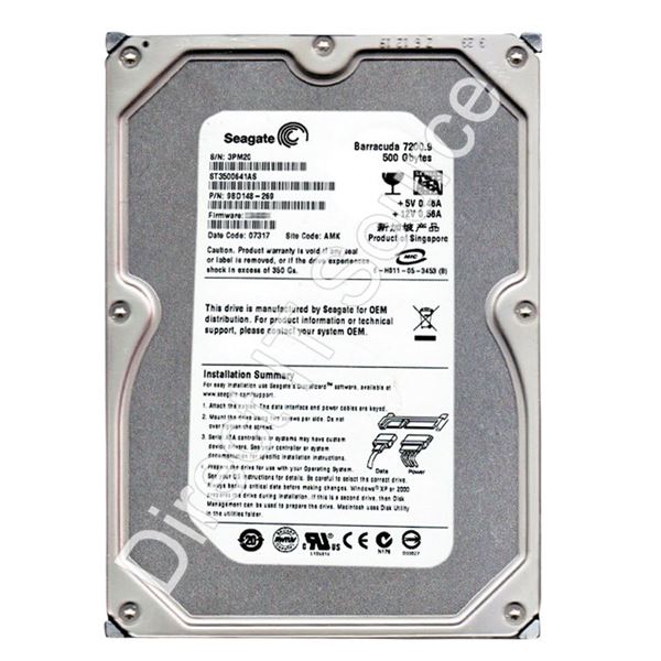 Seagate 9BD148-269 - 500GB 7.2K SATA 3.0Gbps 3.5" 16MB Cache Hard Drive