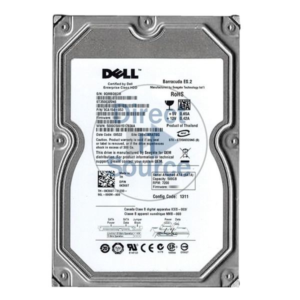 Dell 9CA154-053 - 500GB 7.2K SATA 3.0Gbps 3.5" 32MB Cache Hard Drive