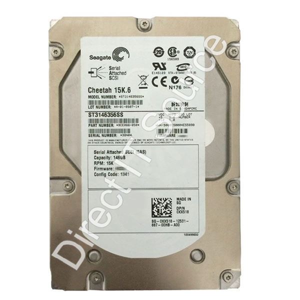 Seagate 9CE066-050 - 146GB 15K SAS 3.0Gbps  3.5" 16MB Cache Hard Drive