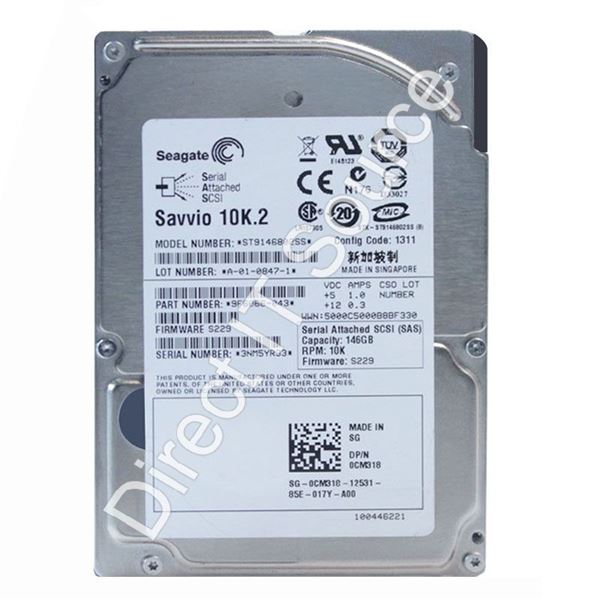 Seagate 9F6066-043 - 146.8GB 10K SAS 3.0Gbps  2.5" 16MB Cache Hard Drive