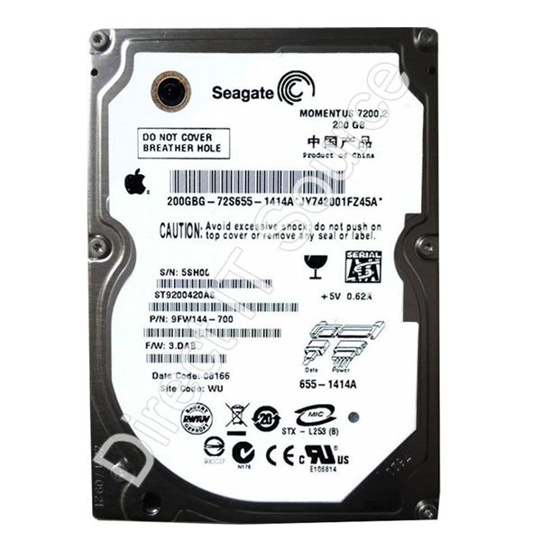 Seagate 9FW144-700 - 200GB 7.2K SATA 3.0Gbps 2.5" 16MB Cache Hard Drive