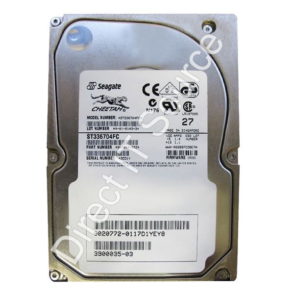 Seagate 9N7004-022 - 36.7GB 10K 40-PIN Fibre Channel 2.0Gbps 3.5" 4MB Cache Hard Drive