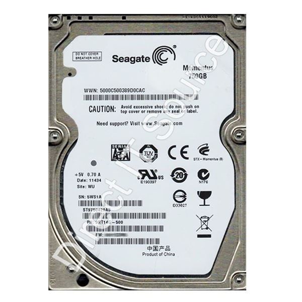 Seagate 9RT14G-500 - 750GB 7.2K SATA 3.0Gbps 2.5" 16MB Cache Hard Drive