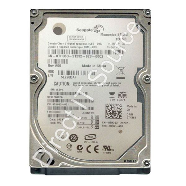 Seagate 9S1033-031 - 120GB 5.4K Ultra-IDE ATA/100 2.5" 8MB Cache Hard Drive