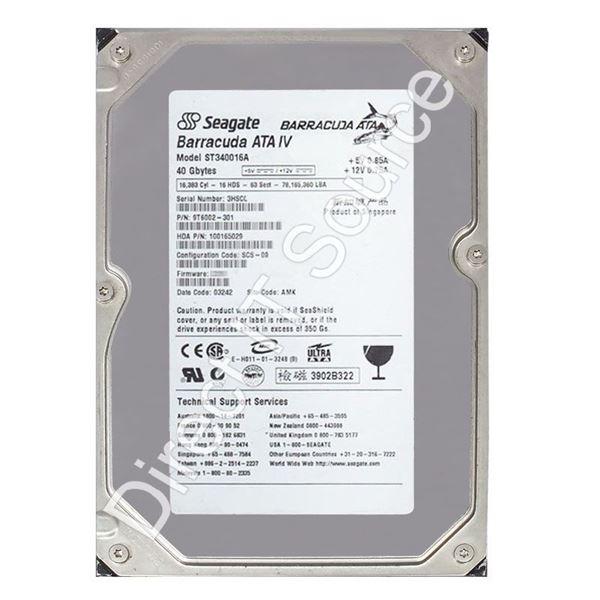 Seagate 9T6002-301 - 40GB 7.2K Ultra-ATA/100 3.5" 2MB Cache Hard Drive