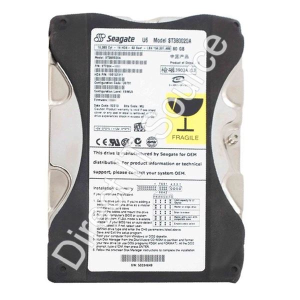 Seagate 9T7004-105 - 80GB 5.4K Ultra-IDE ATA/100 3.5" 2MB Cache Hard Drive