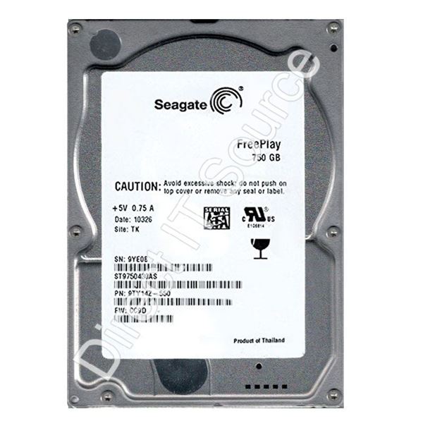 Seagate 9TY14Z-550 - 750GB 5.4K SATA-I 2.5" Hard Drive