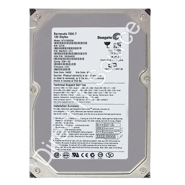 Seagate 9W2002-311 - 120GB 7.2K Ultra-ATA/100 3.5" 2MB Cache Hard Drive