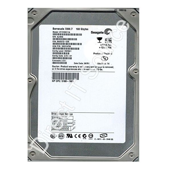 Seagate 9W2072-030 - 100GB 7.2K Ultra-ATA/100 3.5" 2MB Cache Hard Drive