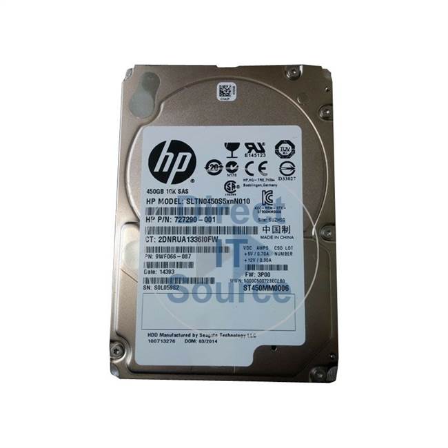 HP 9WF066-087 - 450GB 10K SAS 2.5" Hard Drive